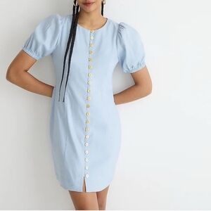 Elegant Blue Button-Down Dress